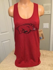 BLUE EIGHTY-FOUR Arkansas Razorbacks Red Knit Tank Top. Size X/L. NEW. - Picture 1 of 6