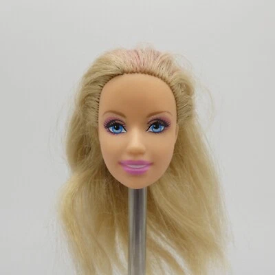 Muñeca Barbie Cabeza Solo Moda Fever Era Mediados de 2000 Cabello Rubio Rosa Destacados Foto 1 de 4
