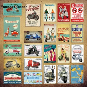 Scooter Metal Tin Signs Plaque Man Cave Pub Home Décor Bar Garage Tiki Sign Gift - Picture 1 of 139