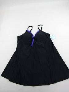 Swimsuits For All Bathing Suit Shore Club Womens 24 Black Skirt Cover Style NWT - Picture 1 of 11