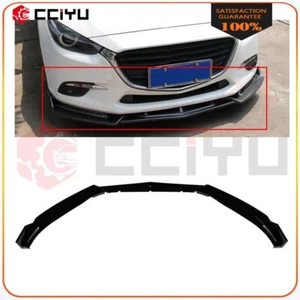 Alerón labial parachoques delantero pintado negro 3 piezas para Mazda 3 2014-2018 - Imagen 1 de 5