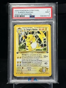 Pokemon Lt. Surge's Raichu Gym Challenge 1st Edition Holo Rare #11 PSA 9 Mint - Picture 1 of 3