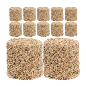 12 Pcs Haystack Model Dollhouse Garden Accessories Mini Bales Crafts - Picture 1 of 12