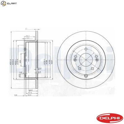 2x BRAKE DISC BG4136 FOR HYUNDAI SANTA/FE/II/SUV/Van D4HB 2.2L D4EB 2.2L 4cyl - Image 1 of 4