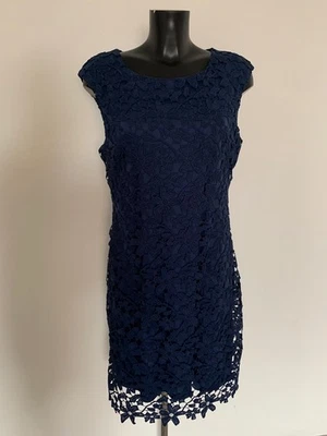 Damen  Spitzenkleid *Gr. 42 * - Marine - Bild 1 von 3