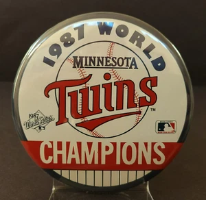 1987 Minnesota Twins World Series Champions 3.5" Pinback MLB Baseball - WinCraft - Picture 1 of 3