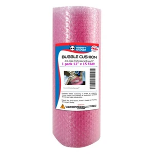 Rollo envolvente amortiguador de burbujas de 12 pulgadas x 15 pies (rosa antiestático) - Imagen 1 de 6