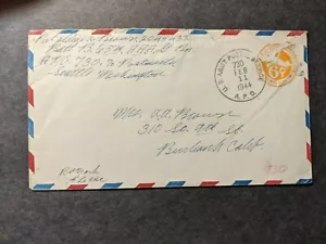 APO 730 KISKA ISLAND, ALASKA 1944 Censored WWII Army Cover 65th AAA Gun Bn - Picture 1 of 2