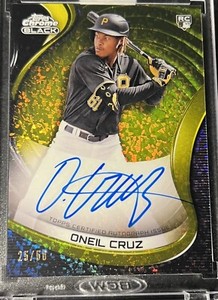 O’Neil Cruz Topps Chrome Black Gold Mini Diamond /50 Auto RC Rookie Card
