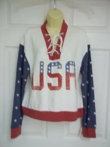 Weekend Soul USA Top Shirt Large Red White Blue NEW - Picture 1 of 5