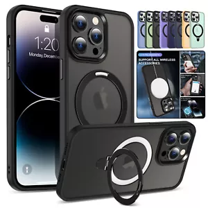 For iPhone 14 15 13 12 Pro Max Mag Safe Ring Holder Stand Case Cover Shockproof - Picture 1 of 79