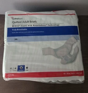 12er Pack Cardinal Health gesteppte Slips für Erwachsene maximale Saugfähigkeit Größe 2XL - Bild 1 von 3