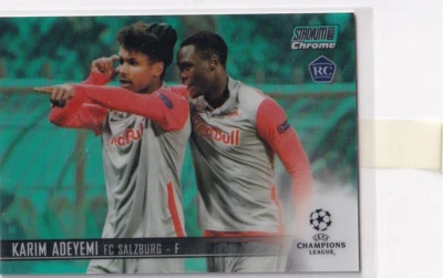 Topps Chrome Stadium Club CL 20/21 No. 20 Karim Adeyemi Rookie 61/199 Aqua - Image 1 of 2