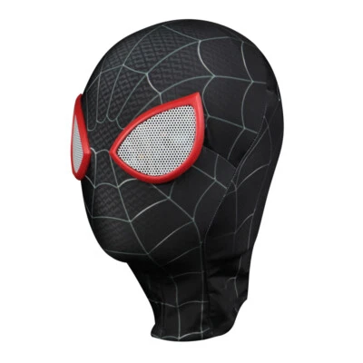 Spiderman Into the Spider Verse Miles Mask Balaclava Hood Cosplay Superhero Prop - Image 1 of 4