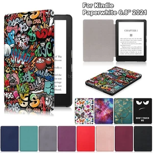 HOT SALE For Kindle Paperwhite 6.8in 11th Gen 2021 Slim Leather Stand Cover Case - Picture 1 of 47