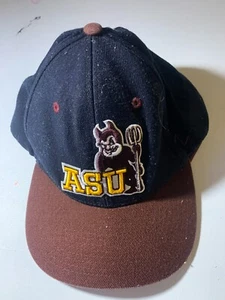 ASU Cap Hat Snap Back Adjustable Black Red Pre-Owned HT4+33 - Picture 1 of 2