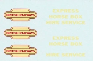 Dinky 581 Horse Box | FERROCARRILES BRITÁNICOS | Tobogán acuático Transferencia/calcomanía - Imagen 1 de 1
