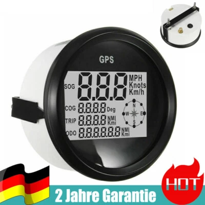 90x70mm GPS Digital Geschwindigkeitsmesser IP65 Für Auto Boot Motorrad LKW Yacht - Bild 1 von 4