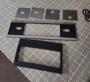 šFACEPLATE (Reversible) & GM Gasketāfor Shaft Type Car Auto Stereoā”Black &Silvr - Picture 1 of 7
