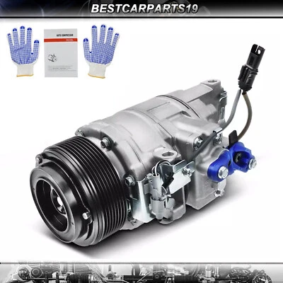 for BMW 335i 435i 535i 640i M2 M3 X5 X6 AC A/C Compressor with 8-Groove Pulley Foto 1 de 4