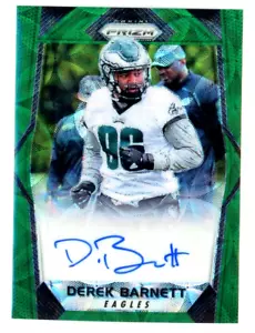 2017 Panini Prizm Derek Barnett Green Scope Auto /99 Eagles Autograph #RA-DB - Picture 1 of 2