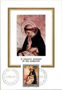 Vatican City 12.25.71 FDC - Maxi Card - St Dominic Guzman Fra Angelico - F67844 - Picture 1 of 2