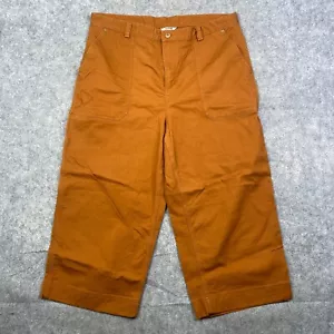 DULUTH Flex Fire Hose Wide Leg Crop Pants in Rust WOMEN'S 18 - Picture 1 of 11