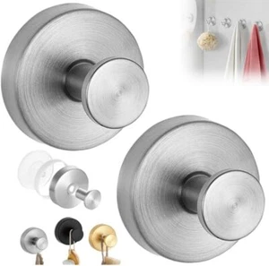 Luxe No-Drill Hooks, 2024 Upgraded Suction Cup Hooks, Stainless Steel Waterproof - Picture 1 of 6