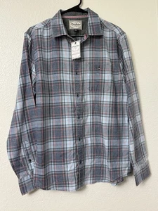 Flag & Anthem Dry Good Supply Button Up Shirt Mens M  Blue Long Sleeve - Picture 1 of 10