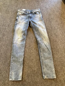 Jeans Diesel Industry uomo 29x30 effetto invecchiato slim fit denim divisione patch - Foto 1 di 11