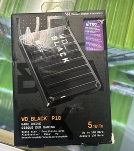 Western Digital WD Black P10 5TB External Game Hard Drive Brand New Sealed - Afbeelding 1 van 2