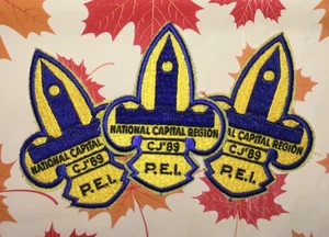 Scouts Canada. 3 Crests. CJ ‘89 PEI Ottawa National Capital Region Like New - Foto 1 di 3