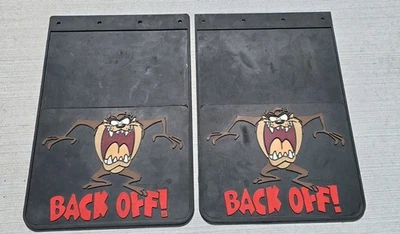 TAZ BACK OFF Ford Chevy Truck PlastiColor guardabarros protectores contra salpicaduras 12"x18" Foto 1 de 4