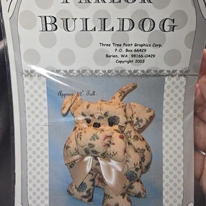 Bulldog Dog Puppy Plush Stuffed Craft Pattern Parlor Pets Three Tree Point - Picture 1 of 8