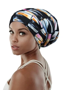 Cuffia regolabile raso donna capelli ricci lunghi crespi extra large nottegiorno - Foto 1 di 32