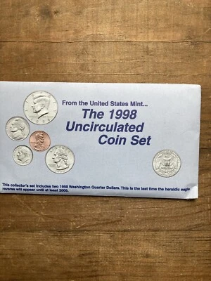 1998 US Mint Uncirculated Coin Set - Philadelphia And Denver Mint - Image 1 of 2