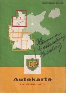 BP Blatt 1 Karte Strassenkarte Deutschland Landkarte Auto Reise Vintage - Bild 1 von 6
