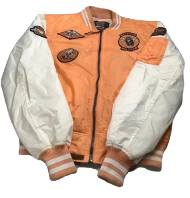 Top Gun® MA-1 "Tomcat" Nylon Bomber Jacket 100% Authentic, Orange With Patches - Image 1 of 4