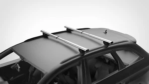 FIT FOR KIA GREY CROSS ROOF BARS RACK FOR FLUSH AND RAISED ROOF RAILS - Bild 1 von 16