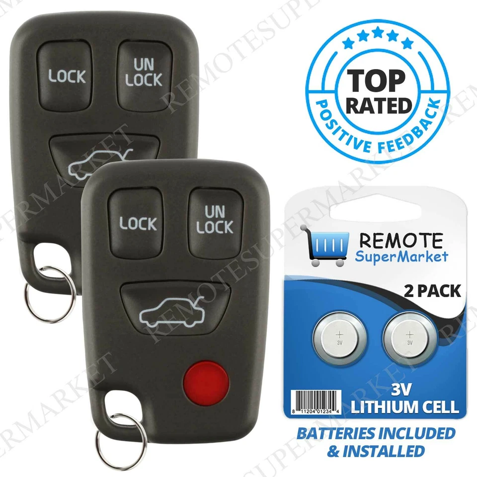 2 Replacement for HYQ1512J 2000 2001 Volvo V40 Remote Key Fob Keyless Entry 4b Foto 1 de 1