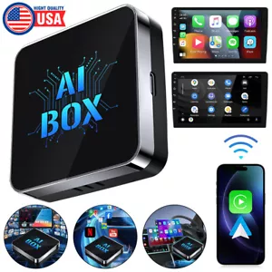 US Wireless Carplay AI box Android Auto Adapter Converter w/Netflix YouTube WIFI - Picture 1 of 16