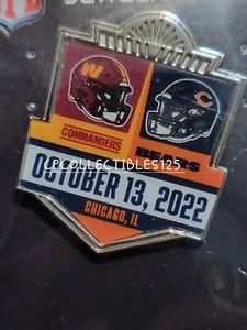 Chicago Bears VS Washington Commanders Game day Pin 10/13/2022 NEW Soldier Field - Picture 1 of 1