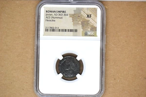Roman Empire: Jovian, AD 363-364. AE3 (Nummis) Heraclea- NGC XF - Picture 1 of 5