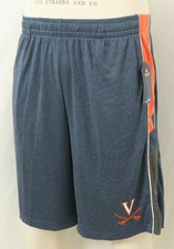 NEW Virginia Cavaliers Colosseum Navy Heathered Athletic Running Shorts Men's L