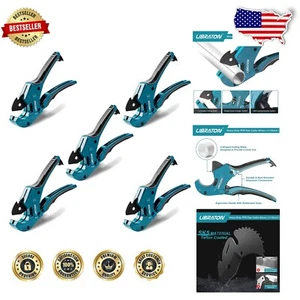 5PCS Heavy-Duty PVC Pipe Cutter Set, Cuts Up to 2-1/2" with Ratchet Design - Picture 1 of 9