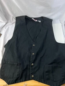 Vintage Ben Davis Work Vest 90s Black  ~ Size 2XL XXL ~ Excellent Condition - Picture 1 of 15