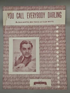 1946 Vintage Sheet Music-YOU CALL EVERYBODY DARLING-Blue Barron-Sam Martin-VTG - Picture 1 of 5
