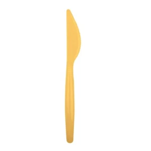 Cuchillo Desechable de Plástico (PS), Oro, 185mm, 20 Piezas - Imagen 1 de 1