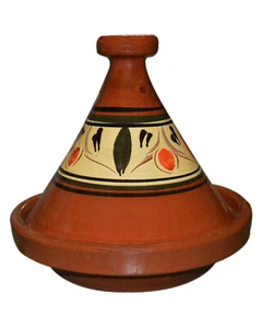 "Tajine de cocina marroquí 100% hecho a mano arcilla sin plomo ropa de cocina pequeña 8" - Imagen 1 de 4