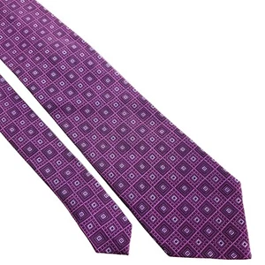 Pierre Cardin Silk Tie Woven Purple Geometric - Picture 1 of 6